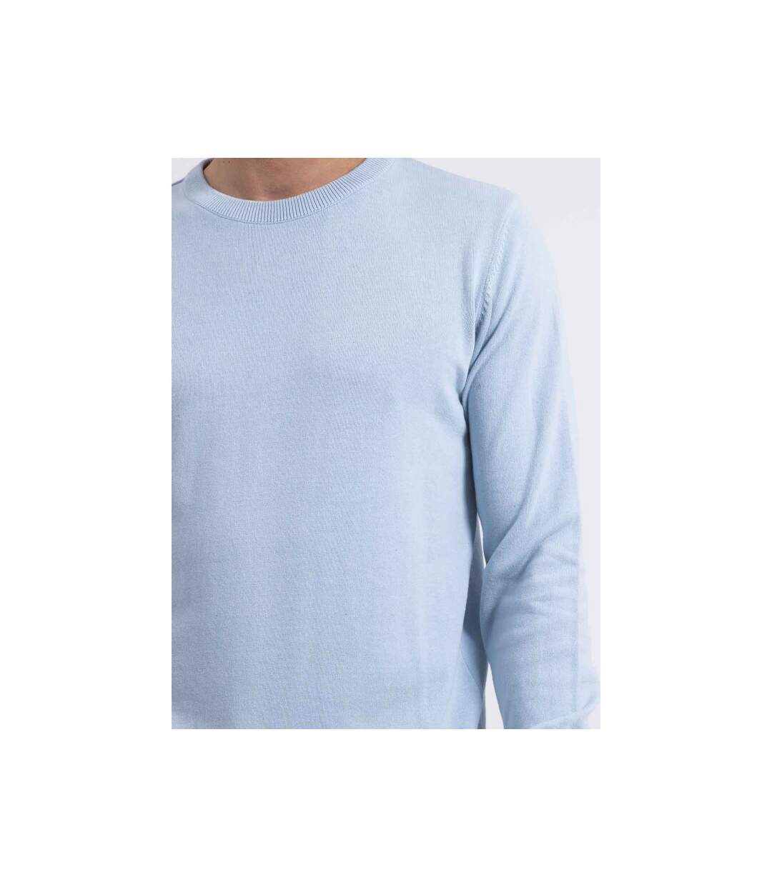 Pull col rond pur coton LADARKO-3