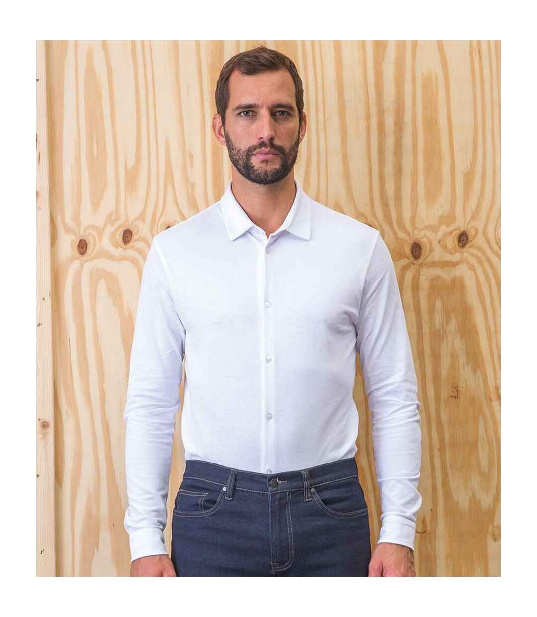 Chemise formelle basile homme blanc NEOBLU-3