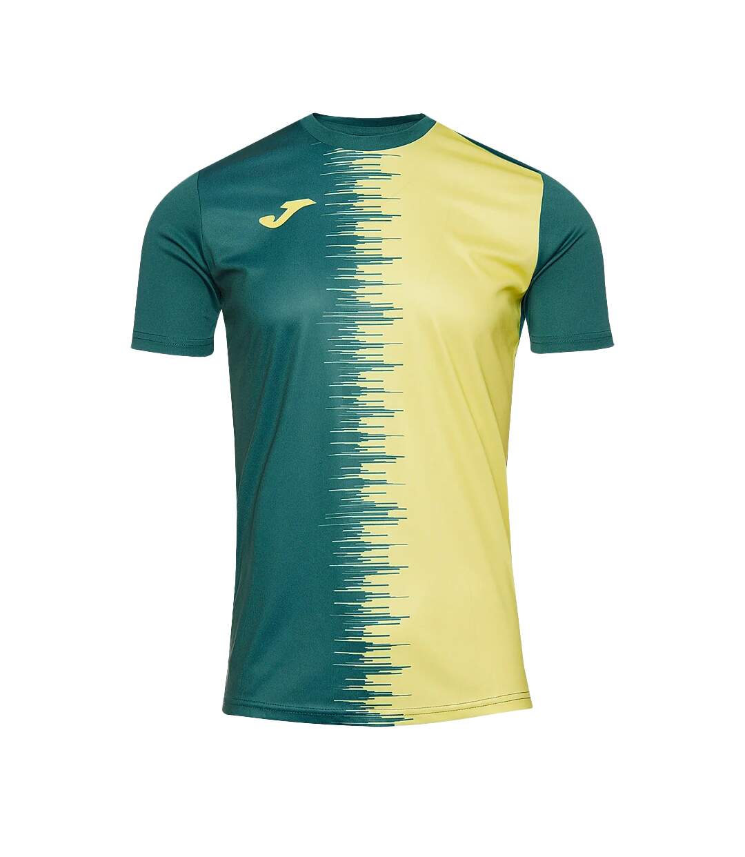 Mens City Ii Split Football T-shirt Green Yellow Joma-1