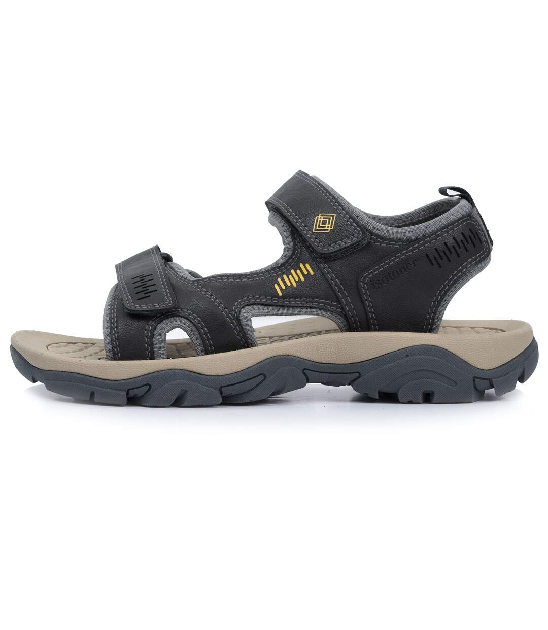 Isotoner Sandales homme très confortables, et faciles a enfiler-3