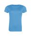 Womens/ladies Cool Recycled T-shirt Sapphire Blue Awdis-1