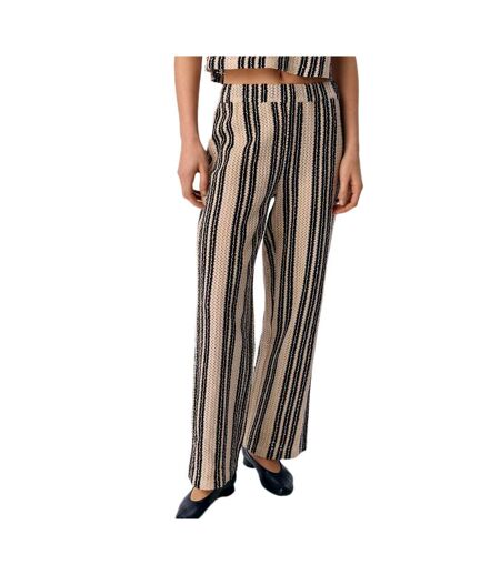 Pantalon beige/noir femme object objolaf