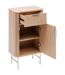 Meuble bas 1 porte et 1 tiroir effet bois clair LIORA - Beige-4