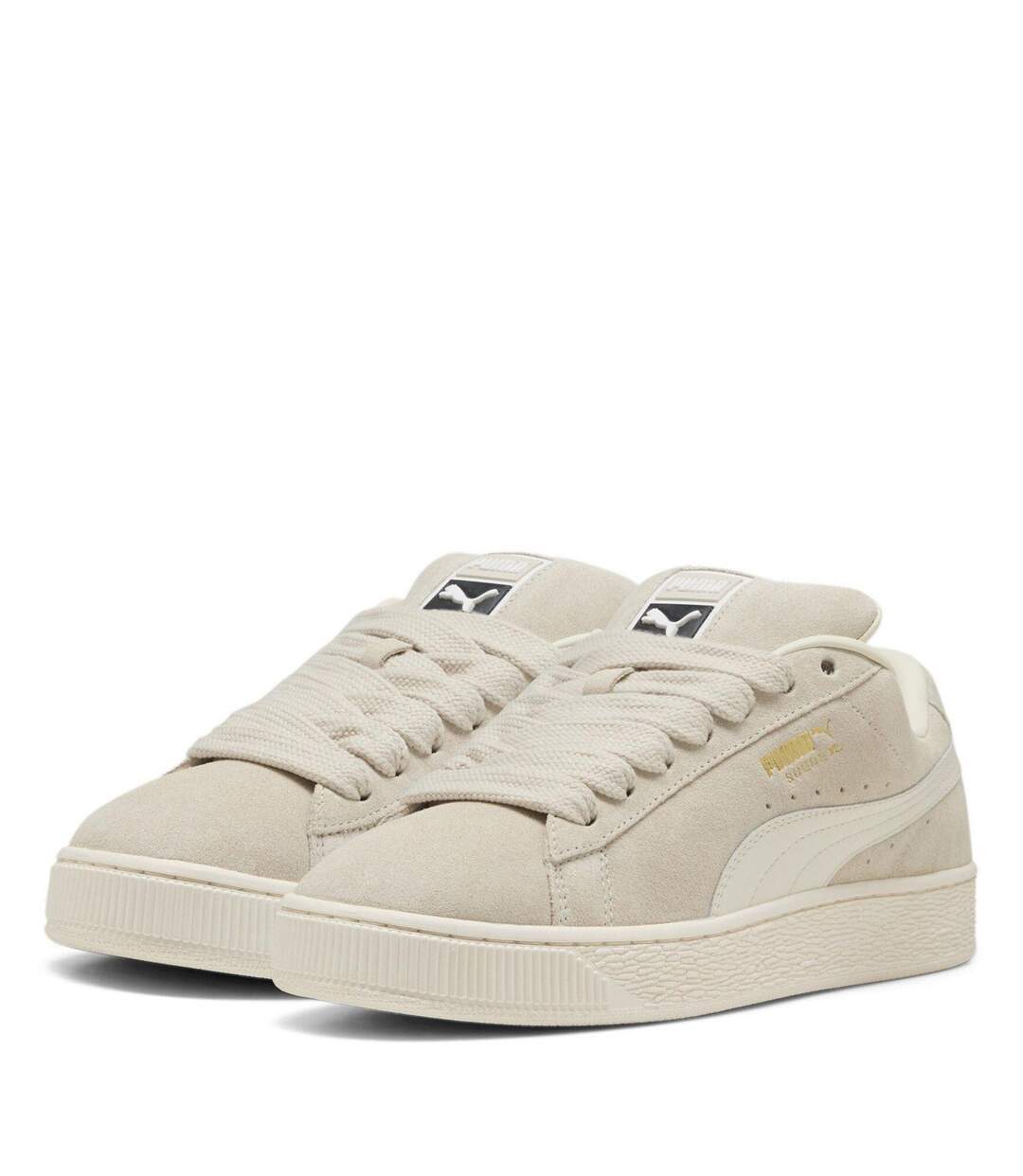 Womens/ladies Xl Leo Leopard Print Suede Trainers Alpine White Puma-1
