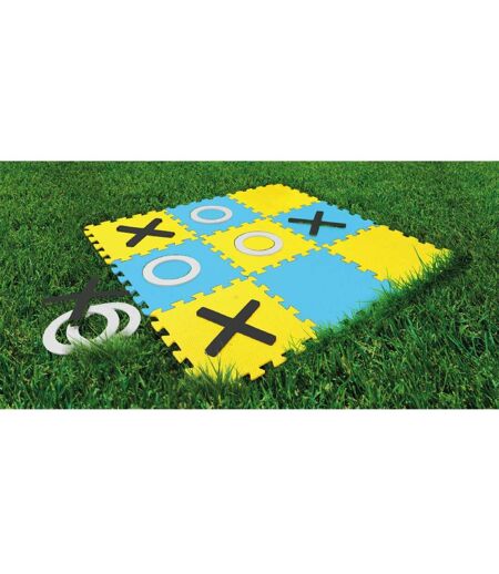 Jeu d'Extérieur Tic Tac Toe 32cm Bleu & Jaune