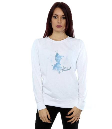 Disney Sweatshirt Frozen 2 Olaf Ice Breaker Womens/Ladies (Blanc) - UTBI18685
