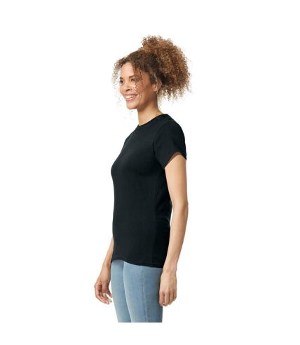 Gildan Womens/Ladies Softstyle Plain Ringspun Cotton Fitted T-Shirt (Black) - UTPC5864