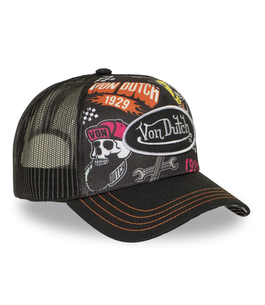 Casquette trucker imprimée en sublimation avec filet et écusson Subli Vondutch-4