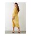 Dorothy Perkins Womens/Ladies Ditsy Print Shirred Bodice Midi Dress (Yellow) - UTDP1704