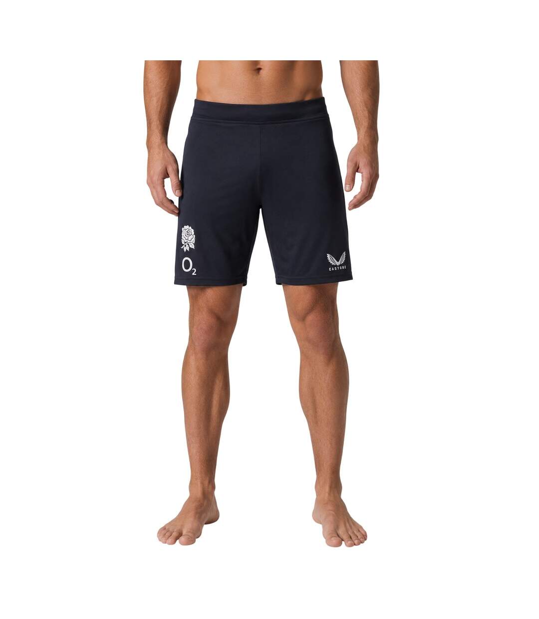 Short Motif/style Rugby Angleterre Homme Bleu Foncé Gris Bleu Foncé Castore-3