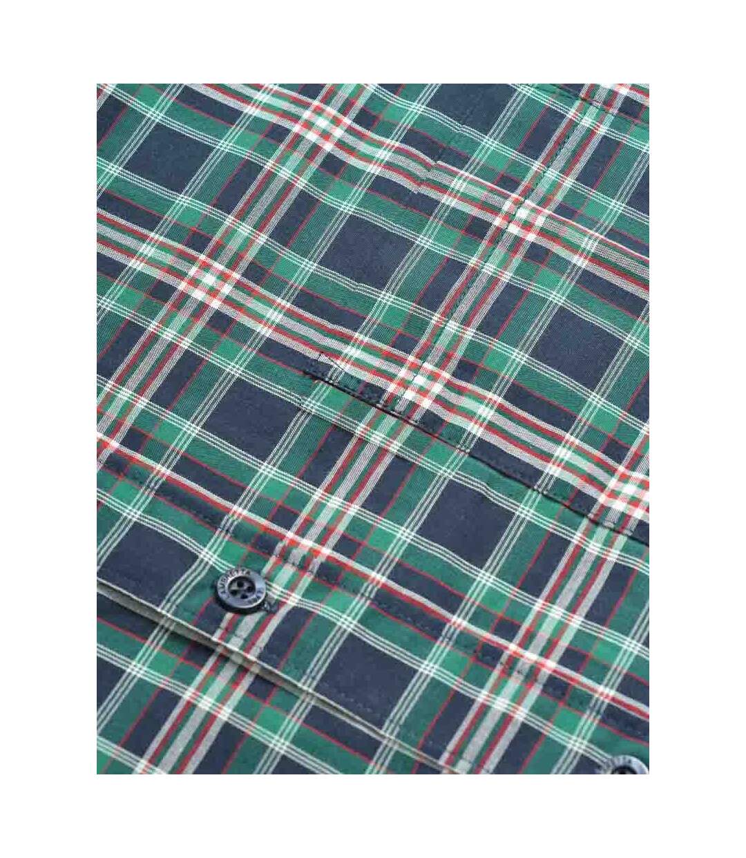 Chemise Manches Longues Motif/style À Carreaux Classic Homme Bleu Marine Vert Rouge Lambretta-4