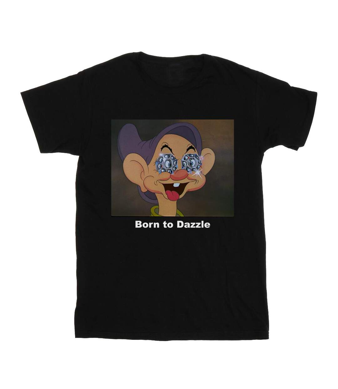 Disney Womens/Ladies Dopey Born To Dazzle - T-shirt boyfriend en coton (Noir) - UTBI18241-1