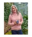 Womens/ladies Cashmere Polo Neck Fitted Jumper Ballet Pink WoolOvers-1