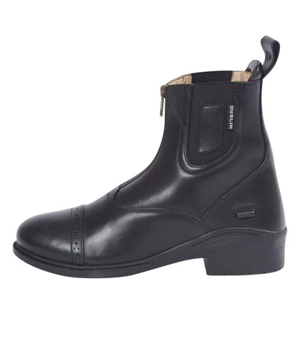 Dublin Evolution Adults Zip Front Leather Paddock Boots (Black) - UTWB362