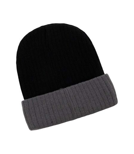 Bonnet Noir Gris Korntex