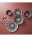 Lot de 6 Assiettes Plates Mandala 26cm Orange-4