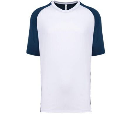 T-shirt de padel - Homme - PA4030 - bleu marine et blanc