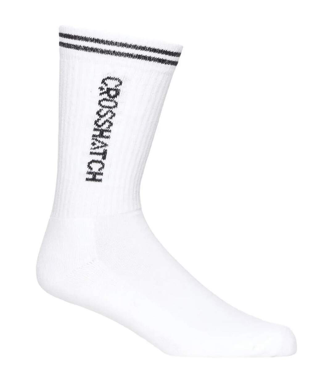 Lot De 3  Chaussettes De Sport Homme Blanc Noir Crosshatch-2