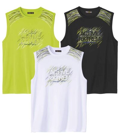 Set van 3 mouwloze T-shirts Active Xtrem