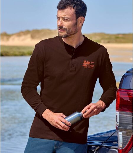 Lot de 2 Tee-Shirts Col Boutonné Unis 