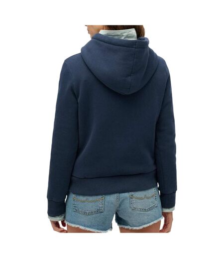 Sweat marine femme superdry lot 54 hood - l