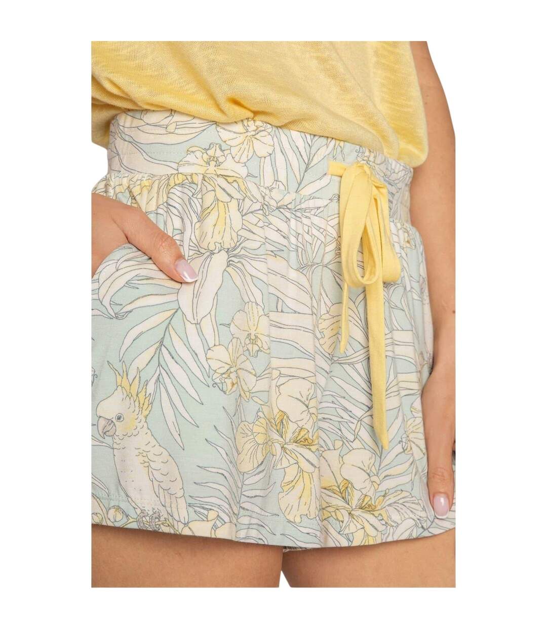 Short Motif/style Tropical Femme Turquoise Pâle PJ Salvage-4