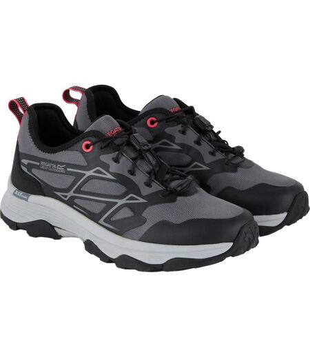 Womens/ladies Blaze Trainers Seal Grey Peach Bloom Regatta