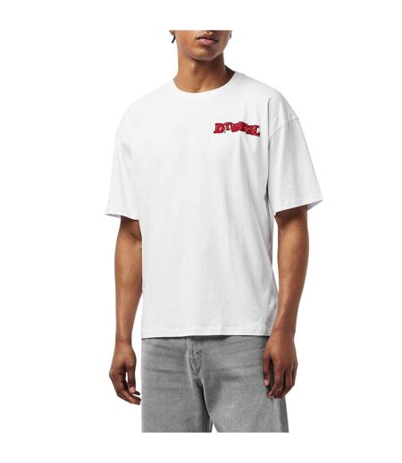 T-shirt Motif/style Graffiti Homme Blanc Diesel