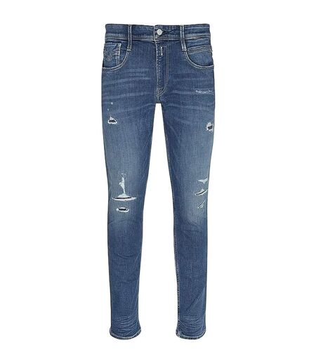 Mens Anbass Cotton Slim Jeans Blue Replay