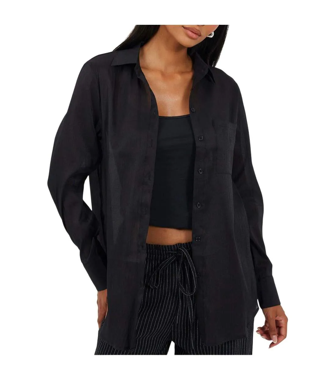 Chemise Manches Longues Femme Noir Brave Soul-2