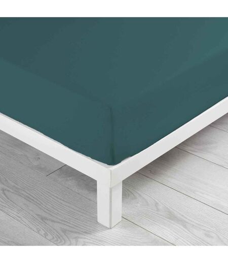 Drap Housse en Coton Linette 160x200cm Pétrole
