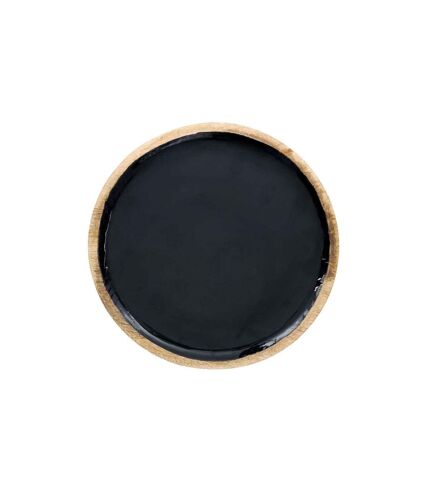 Dessous d'Assiette en Bois Black Forest 35cm Noir