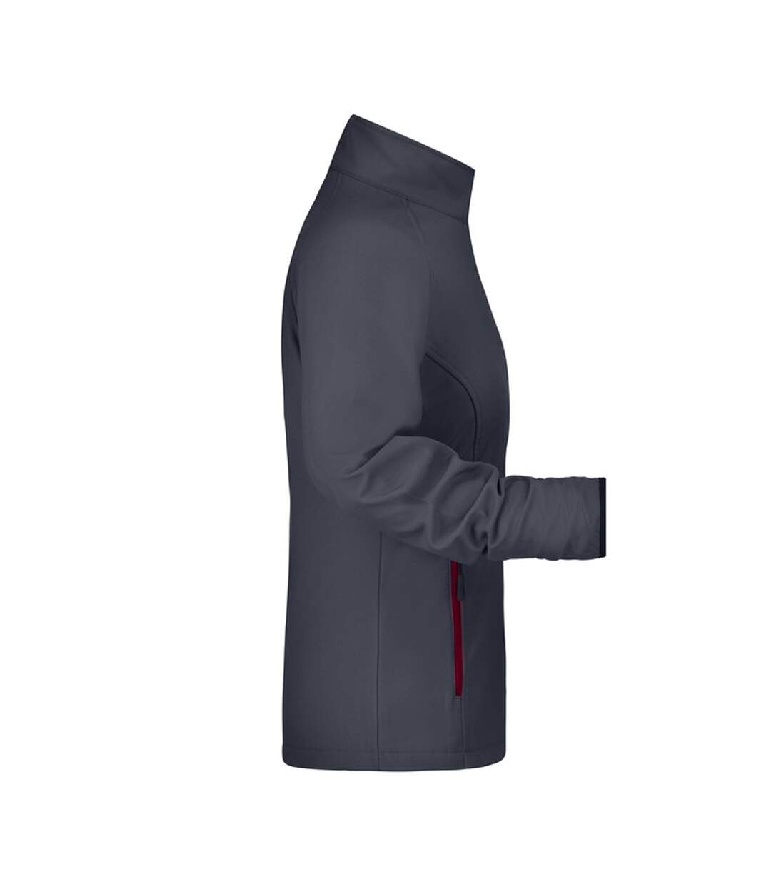 Veste Softshell Promo Femme Gris Foncé Rouge James And Nicholson-3