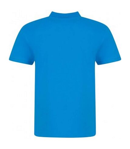 Awdis Mens Piqu Cotton Short-Sleeved Polo Shirt (Azure)