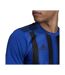 Maillot Manches Courtes Foot Motif/style À Rayures Homme Bleu Adidas-4