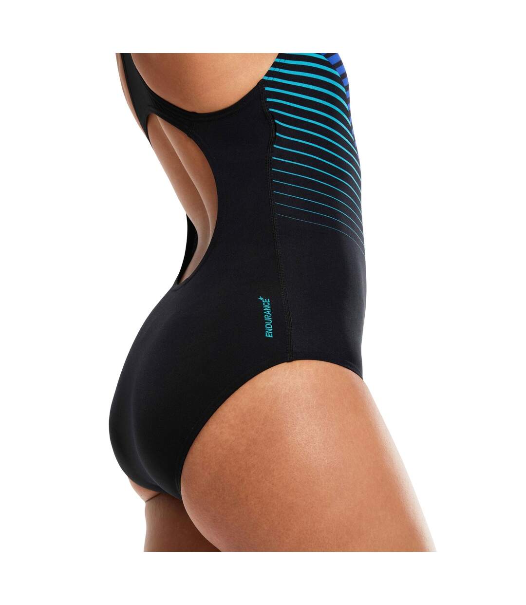 Maillot de bain 1 pièce digital placement medalist femme noir / bleu Speedo-3