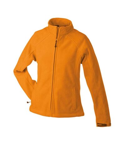 James and Nicholson Womens/Ladies Bonded Fleece Jacket (Orange/Carbon Gray)