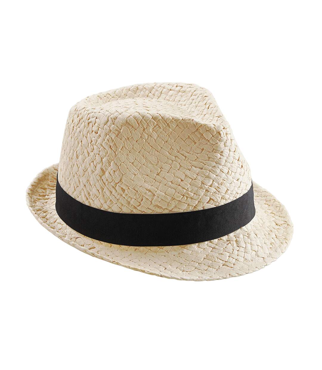 Chapeau trilby beige pâle Beechfield-1