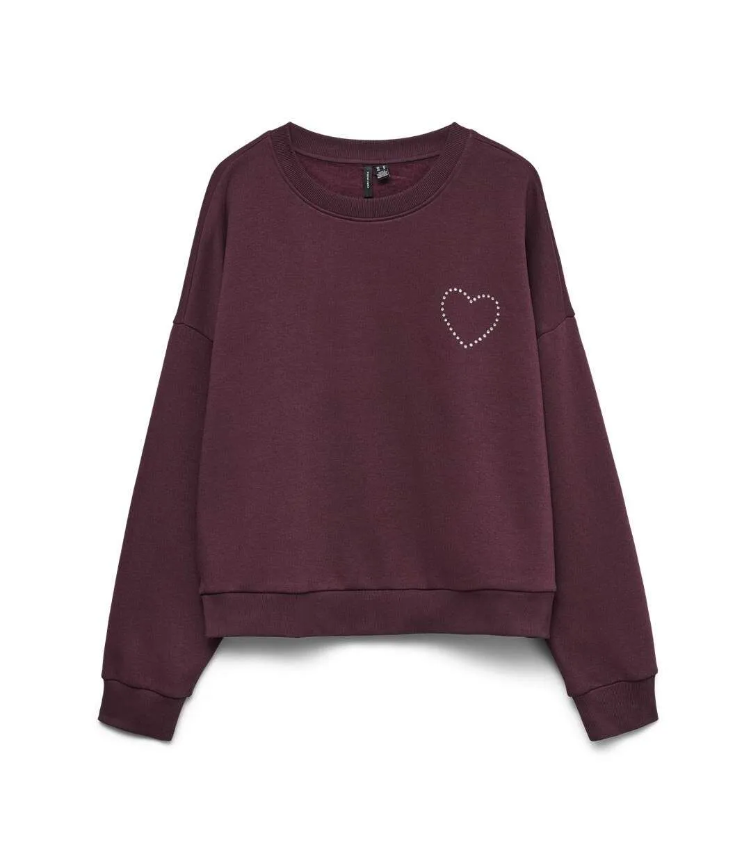 Sweat bordeaux femme vero moda vmlotte trina-2