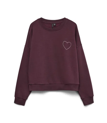 Sweat bordeaux femme vero moda vmlotte trina