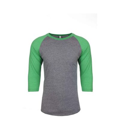 Next Level - T-shirt TRI-BLEND - Adulte (Vert / Gris foncé chiné) - UTPC3484