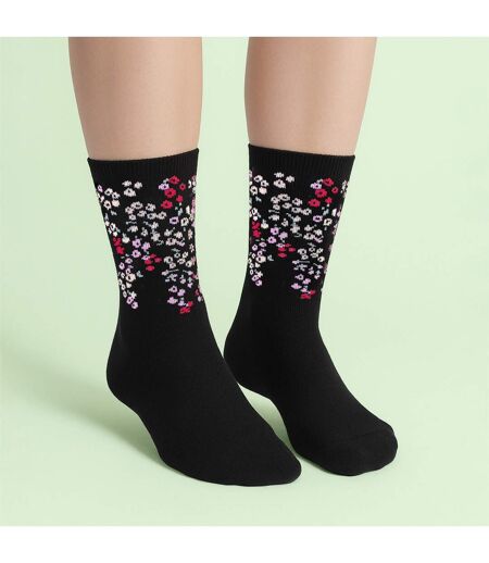 Sock Snob - 6 Paires Chaussettes Femme Fleuries en Coton Douces et Confortables