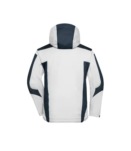 Veste Softshell Craftsmen Adulte Blanc Carbone James And Nicholson