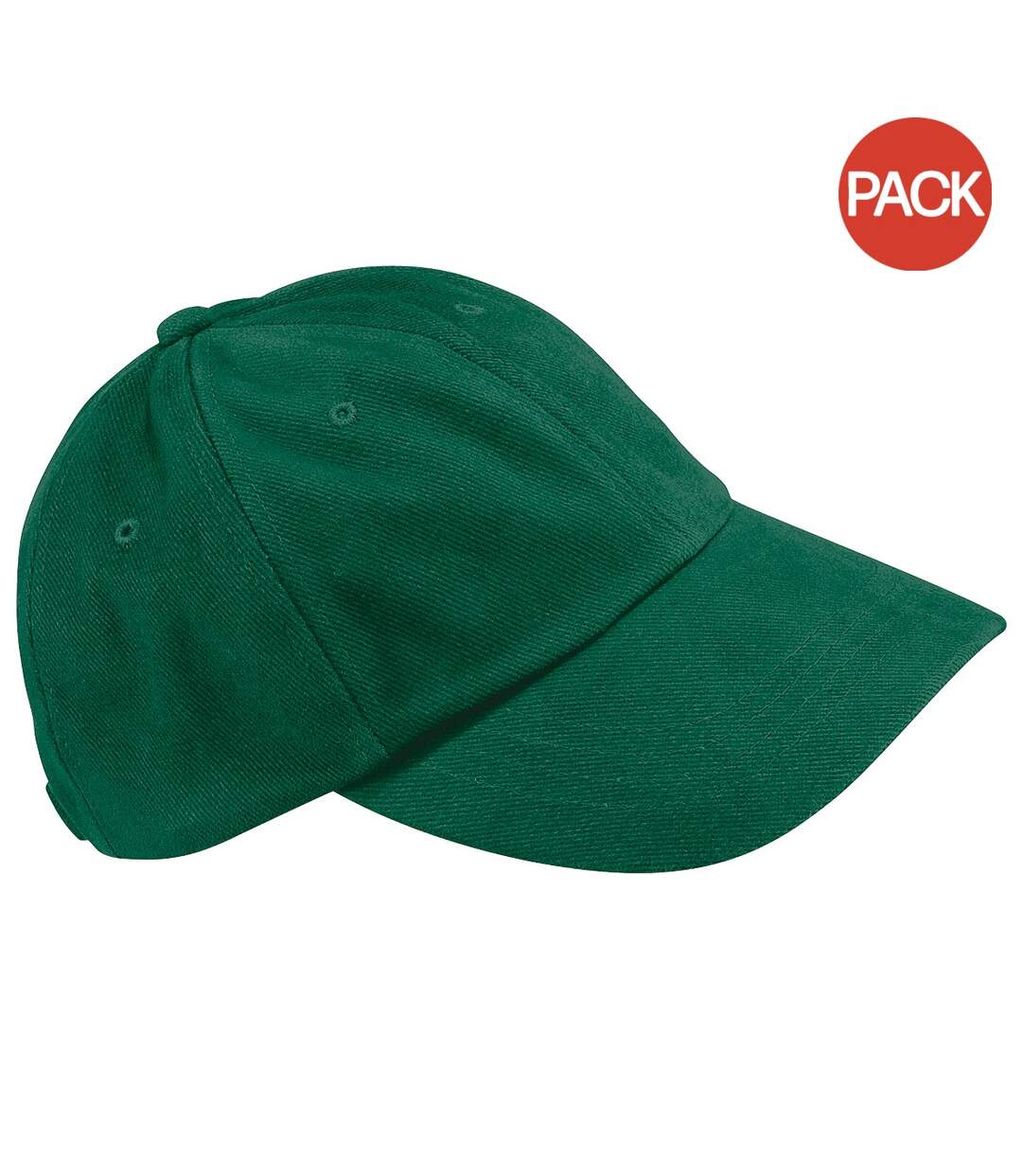 Lot de 2  casquettes de baseball adulte vert forêt Beechfield-1