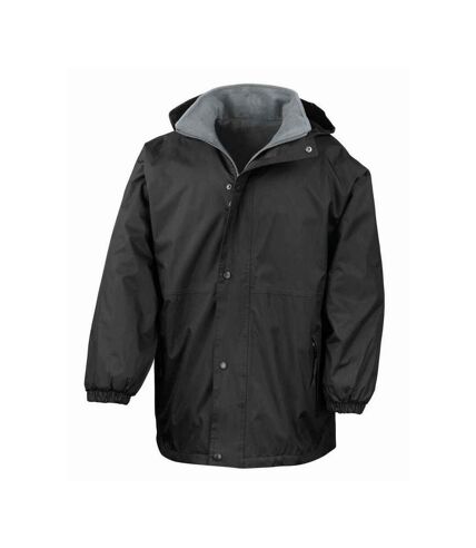 Result Mens StormDri 4000 Reversible Waterproof Jacket (Black/Gray) - UTPC6785