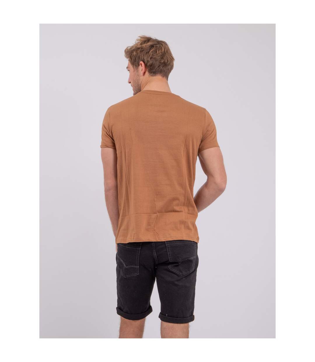 T-shirt manches courtes col rond pur coton NUMATIS-2