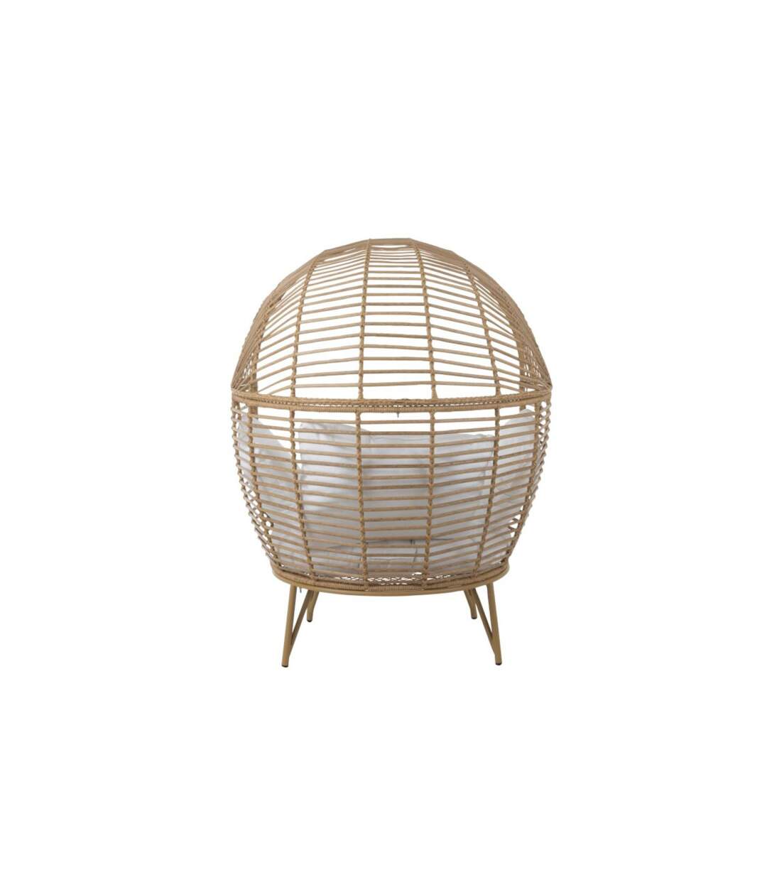 Fauteuil Design Ovale Aciera 148cm Naturel-3