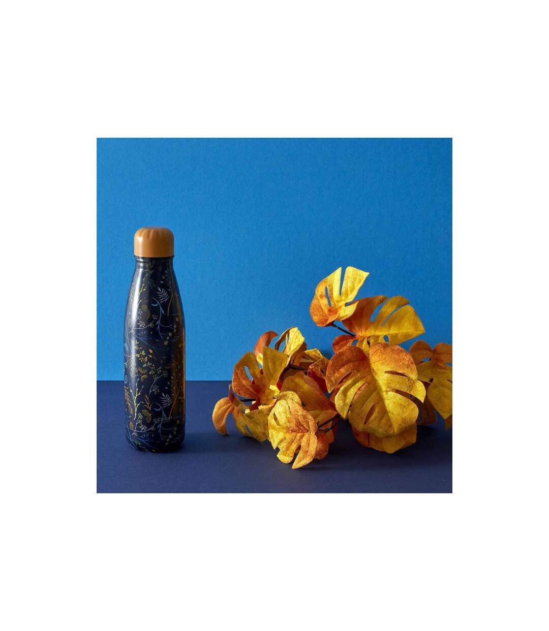Bouteille Isotherme Fleurie 50cl Bleu & Jaune-3