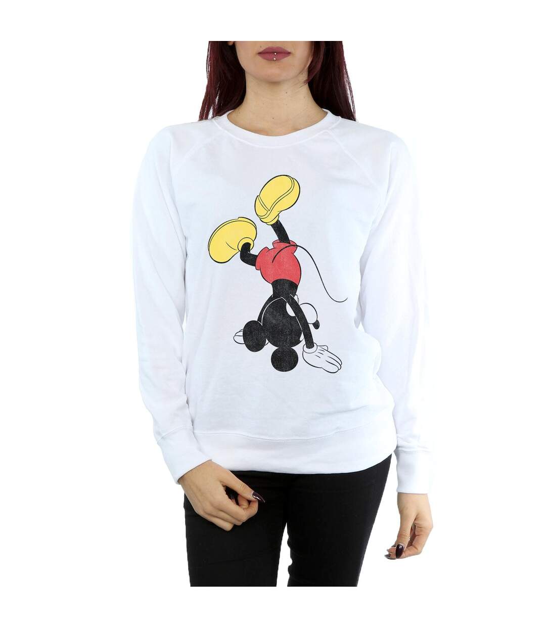 Disney - Sweat MICKEY MOUSE UPSIDE DOWN - Femme (Blanc) - UTBI8953-2
