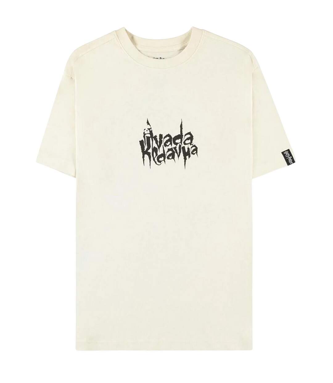 T-shirt Avada Kedavra Adulte Beige Harry Potter-1